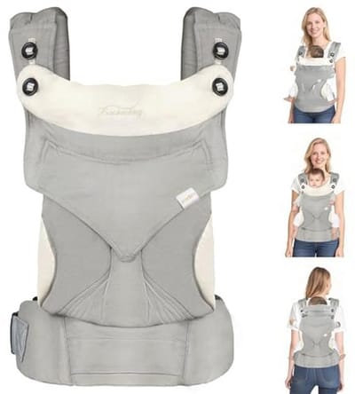 Ergonomische Babydrager voor 0-6 maanden - Multifunctionele Kinderdrager met Verstelbare Zitting en 3 Draagposities