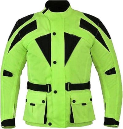 Urban 5884® - Reno - Heren Motorjas - Cordura – Fluor Geel - Uitneembare body - Protectie - Maat  S