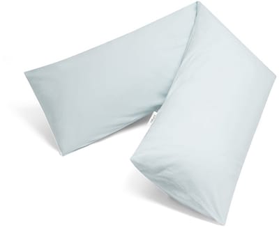 Yumeko kussensloop zijslaper percal katoen lichtblauw 37x160 - Bio, eco & fairtrade - 1 stuk
