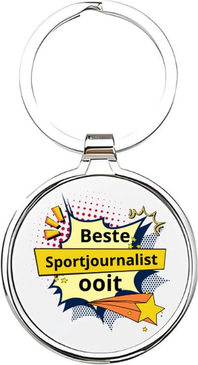 Akyol - beste sportjournalist ooit Sleutelhanger - Sport - beste sportjournalist ooit - analist - commentator - schrijver - analyses - sportanalist - verslagleggen - verslaggever - journalist - journalisten - 4 x 7,5 CM