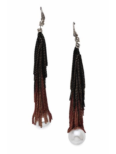 AVANT-GARDE PARIS Oorbellen - Tassel - Chique - Goudkleurig - 8.8 cm - Post en Achterkant Sluiting