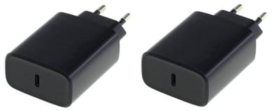 2 stuks OneOne 20W snellader. Zwarte oplader USB C. PD en Quick Charge lader adapter past op Samsung Galaxy S8, S9, A07, A17, F36, M36, F56, Tab Active 5 Pro, Tab S9, S9 FE, Tab S10 Lite, S10+, S10 FE+, S10 Ultra