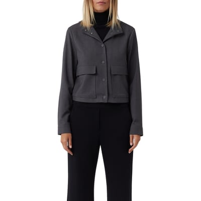 Comma  Jackets Indoor Grey/black Größe: 46 | Cropped-Jacken Outlet | Damen | Grau