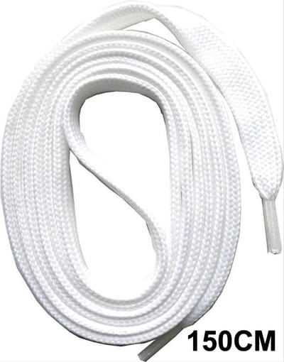 Go Go Gadget - Schoenveters - 8mm x 150cm - Platte veters - Wit