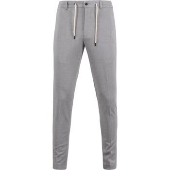 Broek Suitable Pantalon Jersey Pied De Poule Grijs