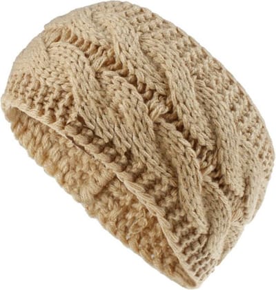 Warme Gebreide Hoofdband - Dames Oorwarmers Haarband - Oorwarmers hoofdband – Camel Bruin