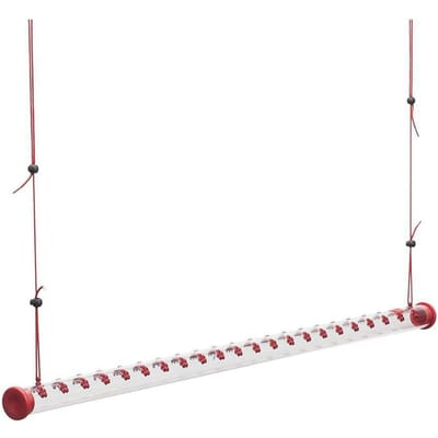 Kolibrievoederbak met gat, transparante pijp, eenvoudig te gebruiken en schoon te maken vogelvoederbak, rood transparant Transparent 60cm white