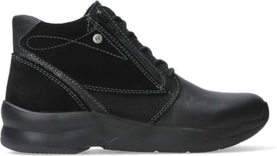 Wolky Dames Veterschoen Glacier - 0589190-001 Zwart - Maat 38