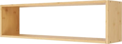 Artichok Koen Wandplank - Bamboe - Zwevend - Zwevende Boekenplank - Naturel - Lichtbruin - 70 x 15 x 19,5 cm