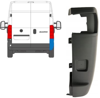 Hoek achterbumper 270 graden voor Peugeot Boxer 2006-2018 / Rechts
