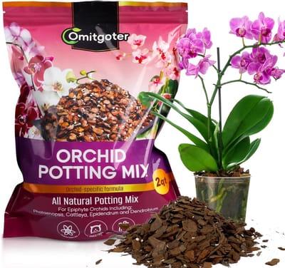 Orchidee Potmix - Groeimedium Planten - Orchideeën Verzorgen - Natuurlijk & Ademend - 1 Quart - Bruin