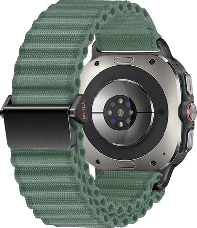 By Qubix - smartwatch bandje - Compatible Samsung bandje - Trail band - Groen - Geschikt voor Samsung Galaxy Watch Ultra / Ultra 2 - 47mm