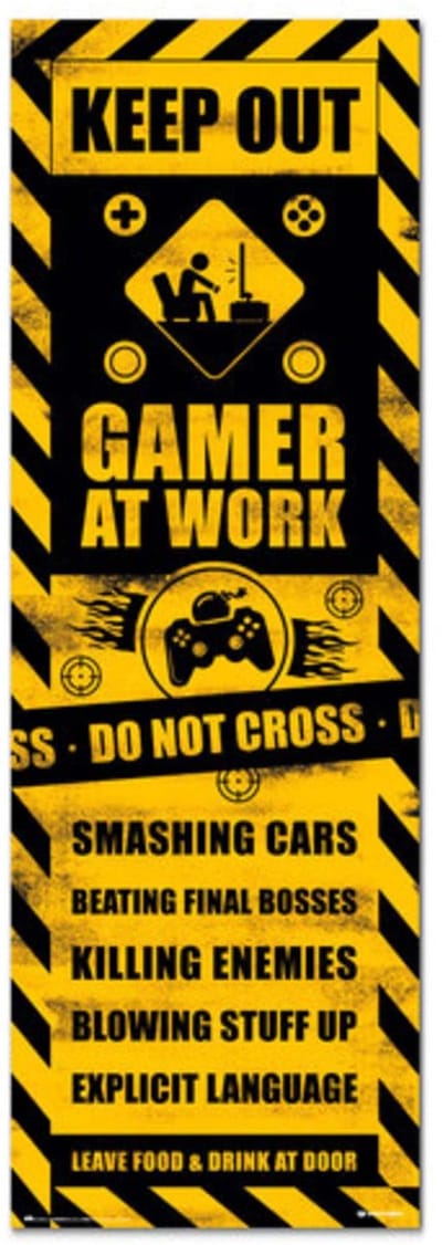 Poster Gameration Gaming Caution 53x158cm