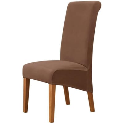 XL Grote Maat Slee Rug Stoelhoes Eetkamer Luxe Fluweel Sofa Stoelhoes Keuken Bureau Stoelhoezen Verstelbaar 1pc