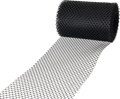 Pro Garden Dakgootbescherming - zwart - 600 x 17 cm - kunststof - bladeren - inc. haken
