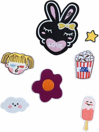 strijkapplicatie set ijs / bloem- wolk - / Meiden strijk embleem - patches - stof & strijk applicatie - patchwork - Carnaval - Stofdecoratie