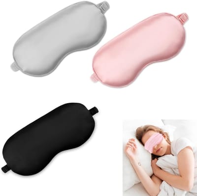 Slaapmasker set - 3 stuks zijde - lichtblokkerend - voor een diepe slaap - ShopVlot