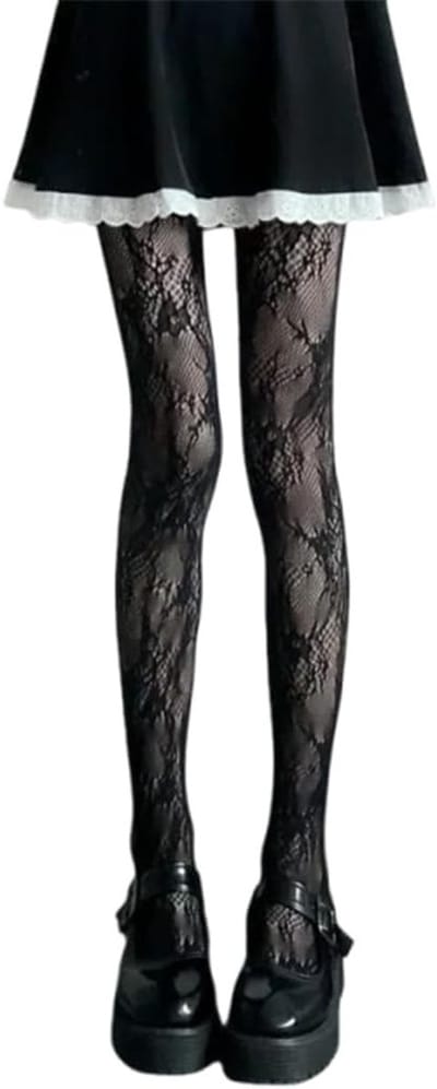 Zwarte Hoge Taille Fishnet Tights voor Dames - Sexy Transparante Leggings, Perfect voor Feestjes en Avondkleding