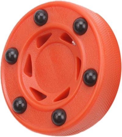 Straathockey Puck - Roller Hockey Puck - Vaardigheid Verbeteren - Speciale Rand - 7.5 cm Diameter - Rood