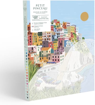 La Petite Epicerie Painting by Number Kit "CINQUE TERRE" 329g H33xW25.5xL3.5cm genummerde schilderijenset | Creatieve | Hobbyset | kinderen en volwassenen