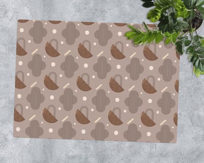 Coloray Vloerbeschermer - Abstract patroon Vloerbeschermer Bureaustoel - 100x70 cm - Bruin Computer Stoel Mat - Vloerbeschermer Bureaustoelmat - PVC Vloerbeschermer - Rechthoekige Mat - Natuur Thema