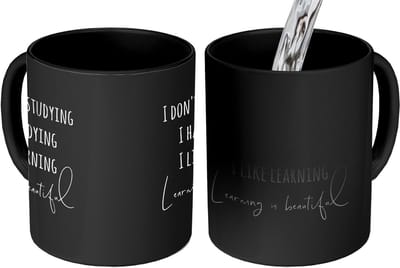 Magische Mok - Foto op Warmte Mokken - Koffiemok - Leren - Studeren - Student - Quotes - Studentenleven - Magic Mok - Beker - 350 ML - Theemok