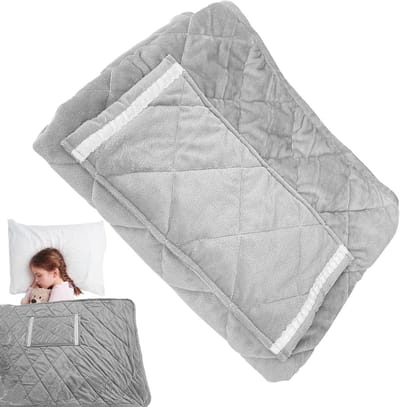 Verwarmde Deken - Elektrisch Plaid - Comfort Verwarmen - Snel Warm - 60x80 cm - Zilver Grijs