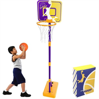 Basketbalkorf in hoogte verstelbaar 93-161 cm - outdoor en indoor speelgoed voor kinderen Basketbalring