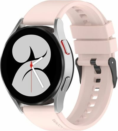 By Qubix - Geschikt voor Garmin bandje - Siliconen gesp bandje - Lichtroze - Geschikt voor Garmin Vivoactive 6 / 5 / 3 - Smartwatch bandje 20mm