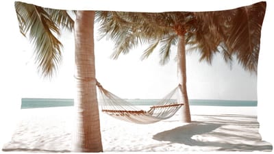 Sierkussens - Kussentjes Woonkamer - 60x40 cm - Hangmat - Palmbomen - Strand - Zee