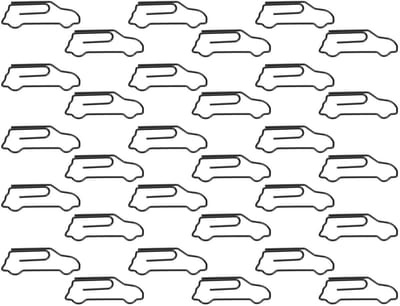 Dailygoods- Paperclips 30 stuks - Auto Vorm - Decoratieve Klemmen - Transparante Opbergdoos - Kantoor/School - Veelzijdig Gebruik - Kantoorbenodigdheden