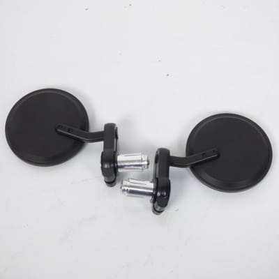 nieuw paar ronde zwarte stuurspiegels voor vintage custom bobber motoren