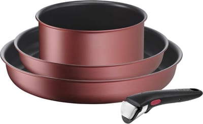 Tefal Ingenio Daily Chef Pannenset 4 delig - Koekenpan 26cm + 22cm + Steelpan 16cm + Handgreep