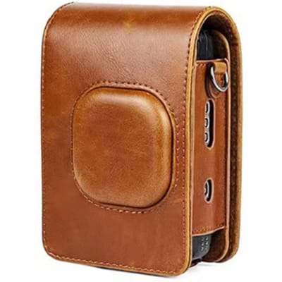 Compacte Formaat Instant Camera Tas PU Leer met Schouderriem Compatibel met Fuji Mini LiPlay