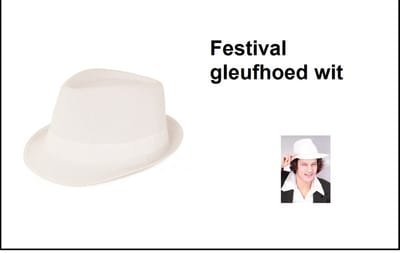 Festival gleufhoed wit - Hoed maffia Festival Al capone kojak Oktoberfest apres ski party festival thema feest