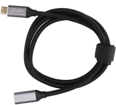 Jhubersproducts - USB C-verlengkabel - HD 4K - Snelladen - 1m - Gegevensoverdracht 10Gbps - Duurzaam materiaal - Geschikt voor mobiele apparaten - Typ