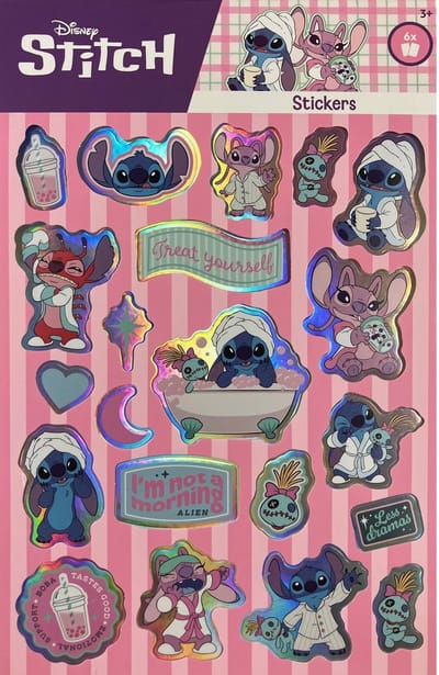 Disney Lilo & Stitch stickerblok - 6 vellen met stickers - stickerboek - Stitch & Angel