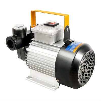 Dieselpomp Zelfaanzuigend – 60 L/min – 550W – 220V – Professionele Olie- en Brandstofpomp – Met Accessoires – Zilver