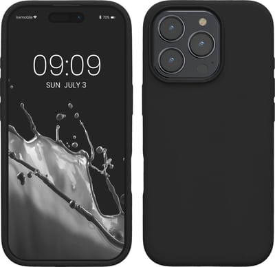 kwmobile telefoonhoesje geschikt voor Apple iPhone 16 Pro Max - Hoesje met siliconen coating - Smartphone case in mat zwart