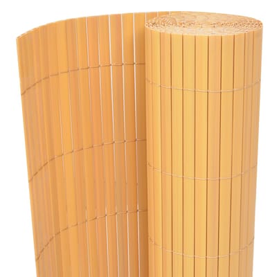 vidaXL - Tuinafscheiding - dubbelzijdig - 90x300 - cm - PVC - geel