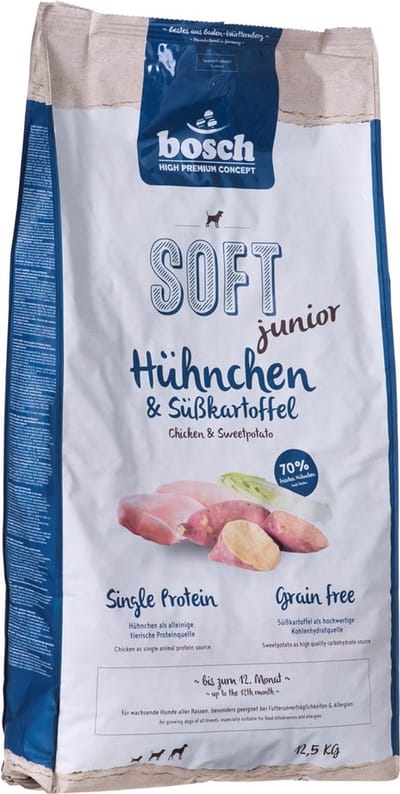 Bosch Soft Junior Hondenvoer - Kip & Zoete Aardappel - 12,5 kg