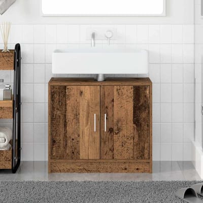 vidaXL - Badkamerkast - Oud - Hout - 63 - x - 29 - x - 55 - cm - Bewerkt - hout