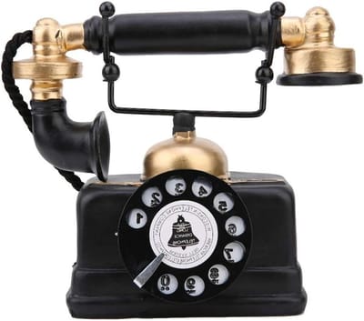 Allecto Plus - Vintage retro antieke telefoon met bekabelde vaste lijn voor thuis en op kantoor - Bureau decor ornament in antieke stijl