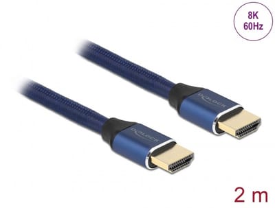 Delock Ultra High Speed HDMI Cable 48 Gbps 8K 60 Hz blue 2 m certified