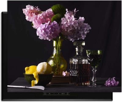 KitchenArt - Baroque Bloom - Inductie Beschermer - 76x51.5 cm - Kookplaat Beschermer - Luxe Afdekplaat Inductieplaat - Anti-slip & Oprolbaar - Beschermmat Inductiekookplaat