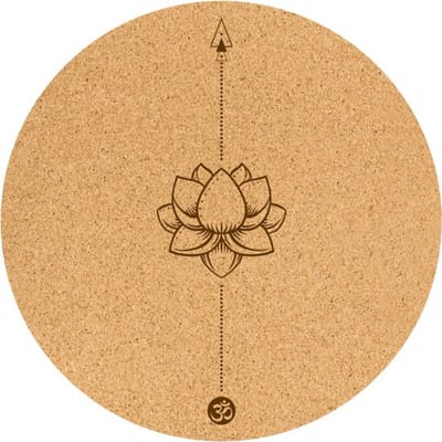 Nixnix® - Yoga Mat lotus - Zacht Rubber - Kurk - 68cm - Anti-Slip