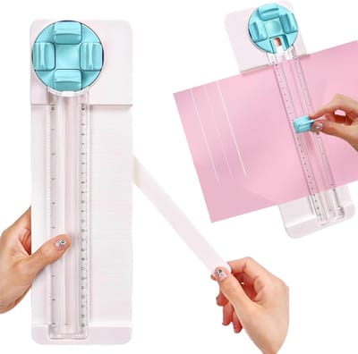 Rotary Papier Snijmachine 4-in-1 met Schaal, Veiligheidsafscherming, Geschikt voor Foto's, Karton en A4/A6 Papier