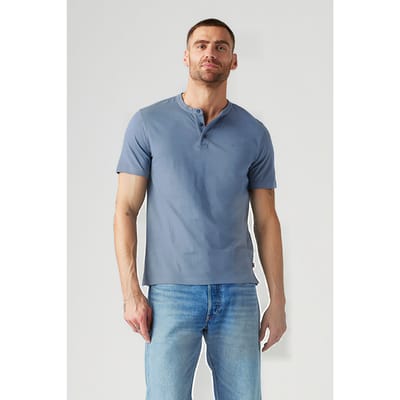 Levi's Ss Hm Henley Vintage Indigo X Maat: S | Basic T-Shirts Outlet | Heren | Blauw