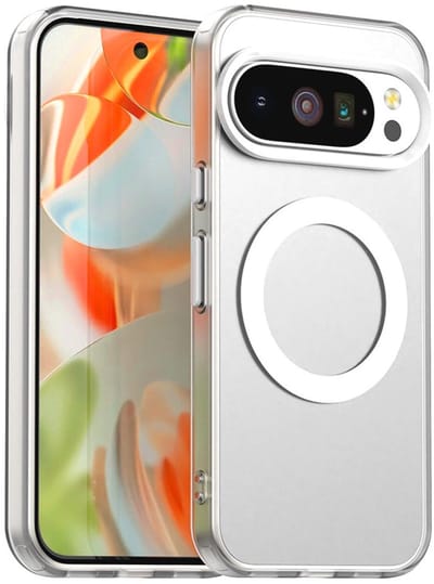 MagSafe Compatibel Backcover Hoesje Geschikt voor Google Pixel 10 / 10 Pro - Wit & Semi-Transparant Design - Stijlvol & Goede Bescherming