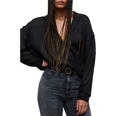 AllSaints Penny Shirt Black Größe: 42 | Blusen Outlet | Damen | Schwarz